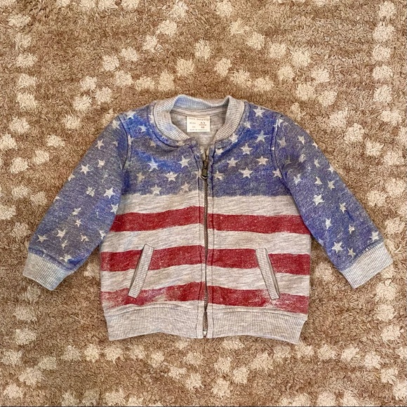 Zara Other - Zara Vintage American Flag Jacket